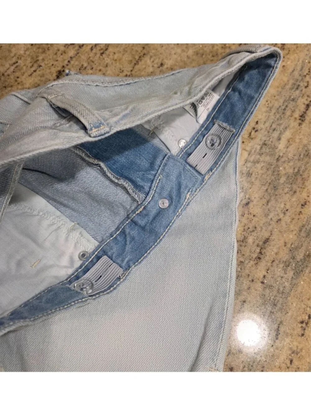 Old Navy Girls 12 Jean Shorts Slouchy Straight Cut Off Embroider Edgar Allen Po